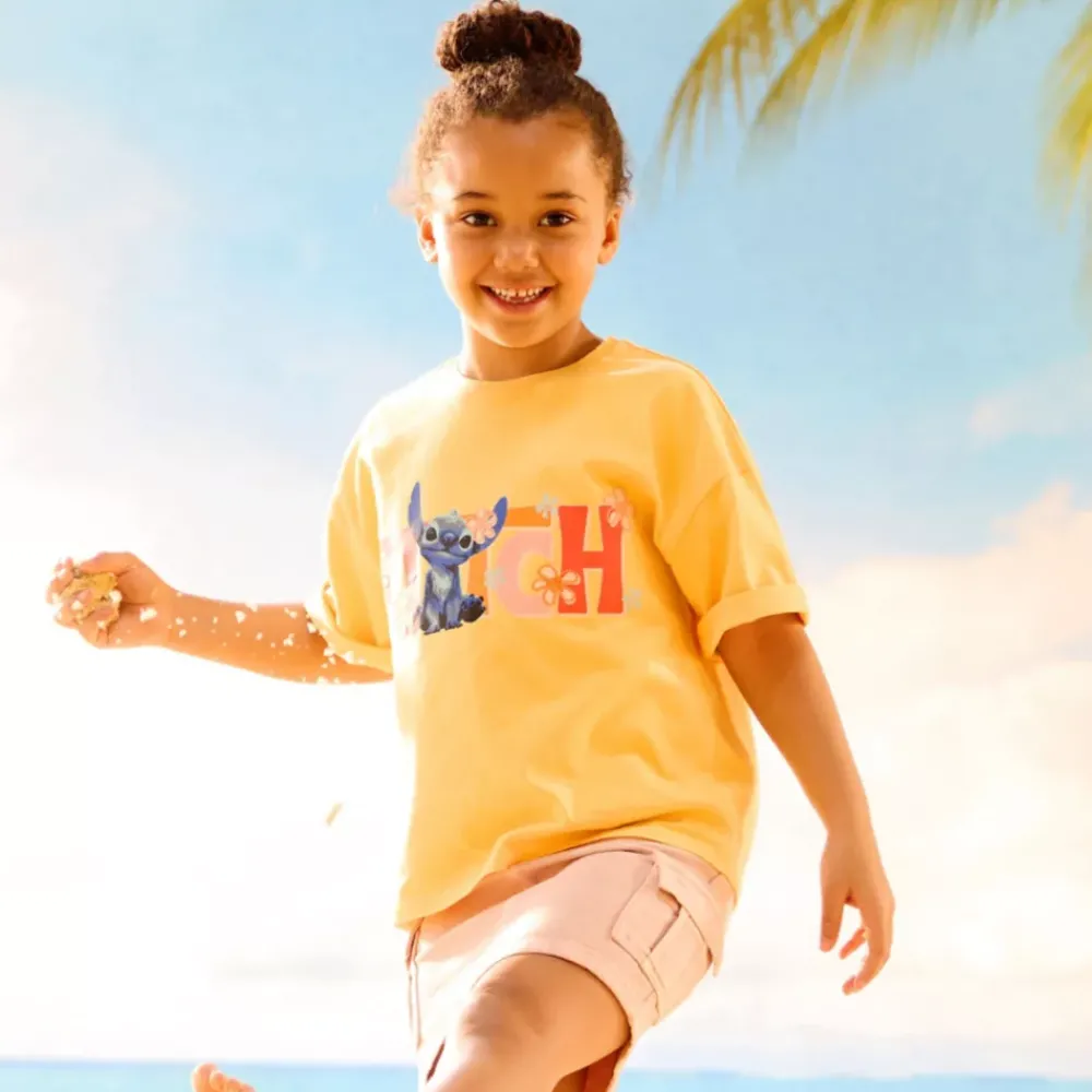 Disney Store T-shirt Stitch jaune pour enfants, Lilo & Stitch